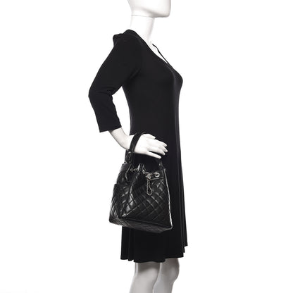 Chanel Caviar Quilted Small Chain Bucket Bag Black 2 of 11