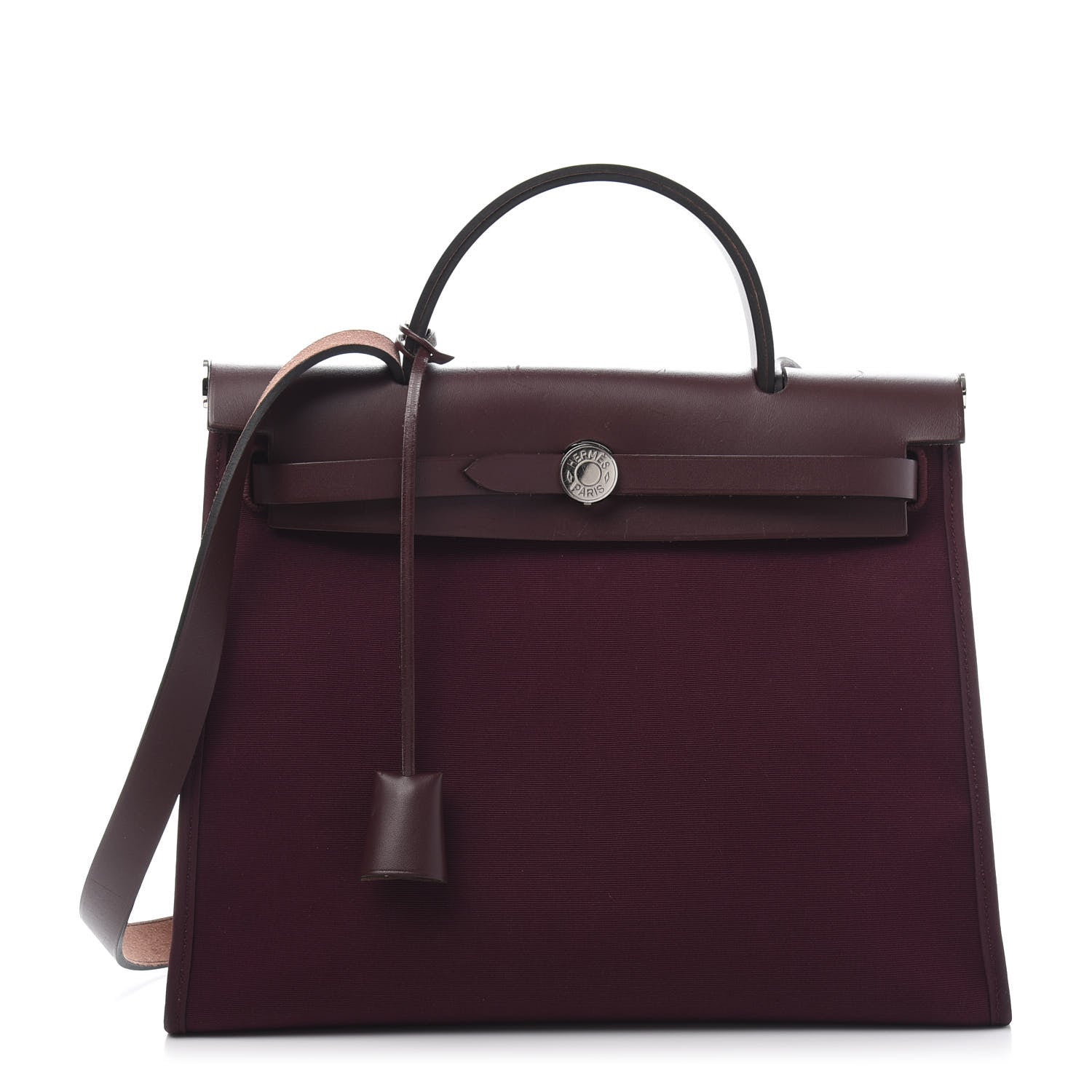 Hermes Vache Hunter Toile Officier Herbag Zip 31 PM Prune 3 of 16