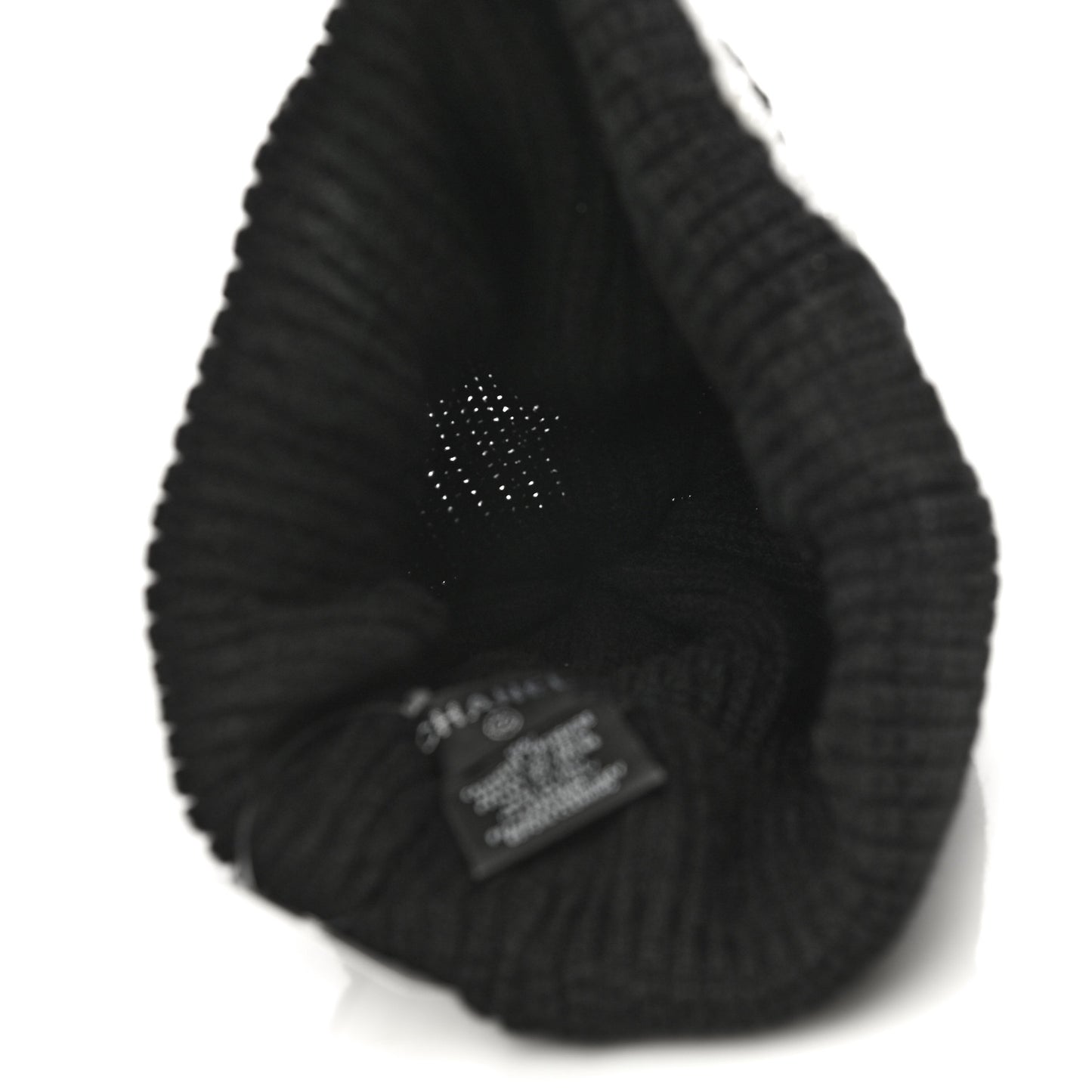 Cashmere Logo Beanie Hat Black White