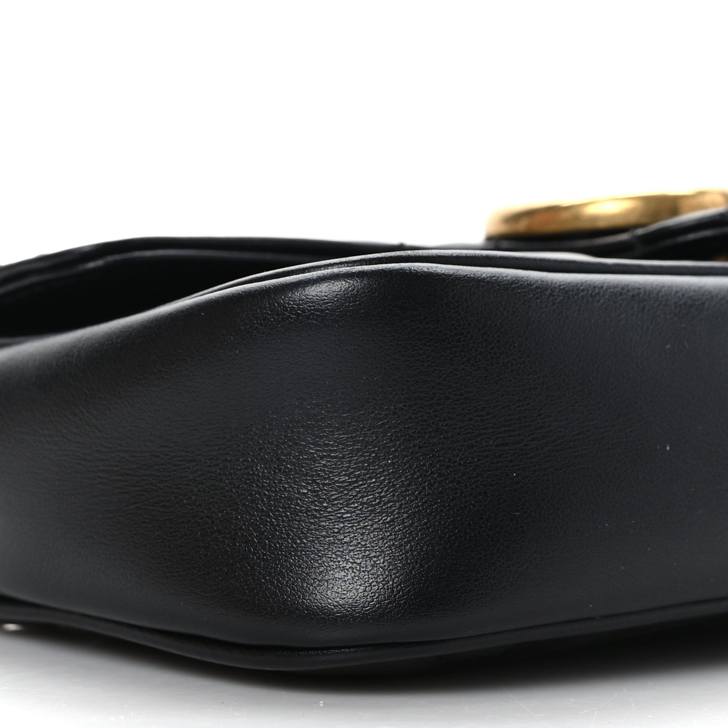 Gucci Calfskin Matelasse Super Mini GG Marmont Shoulder Bag Black 8 of 9