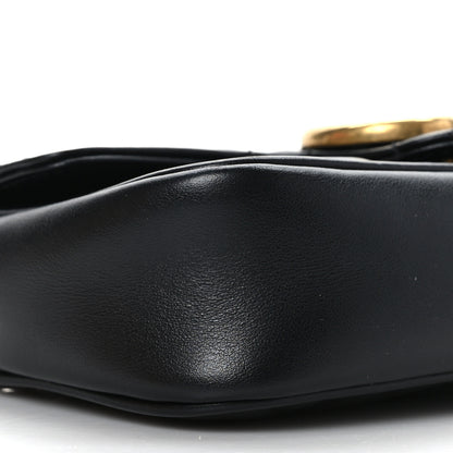 Gucci Calfskin Matelasse Super Mini GG Marmont Shoulder Bag Black 8 of 9