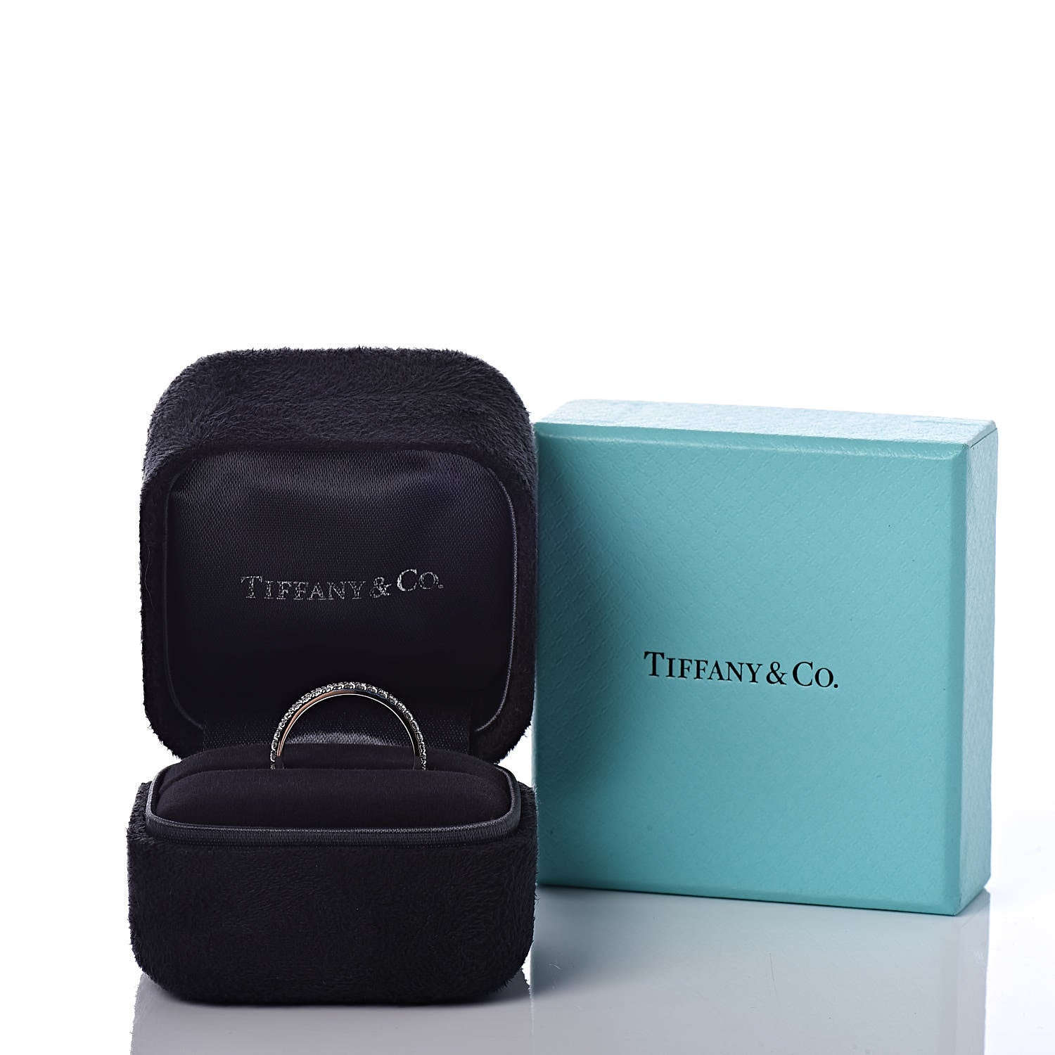 Tiffany Platinum Diamond .33ctw Soleste Eternity Band Ring 50 5.5 5 of 5