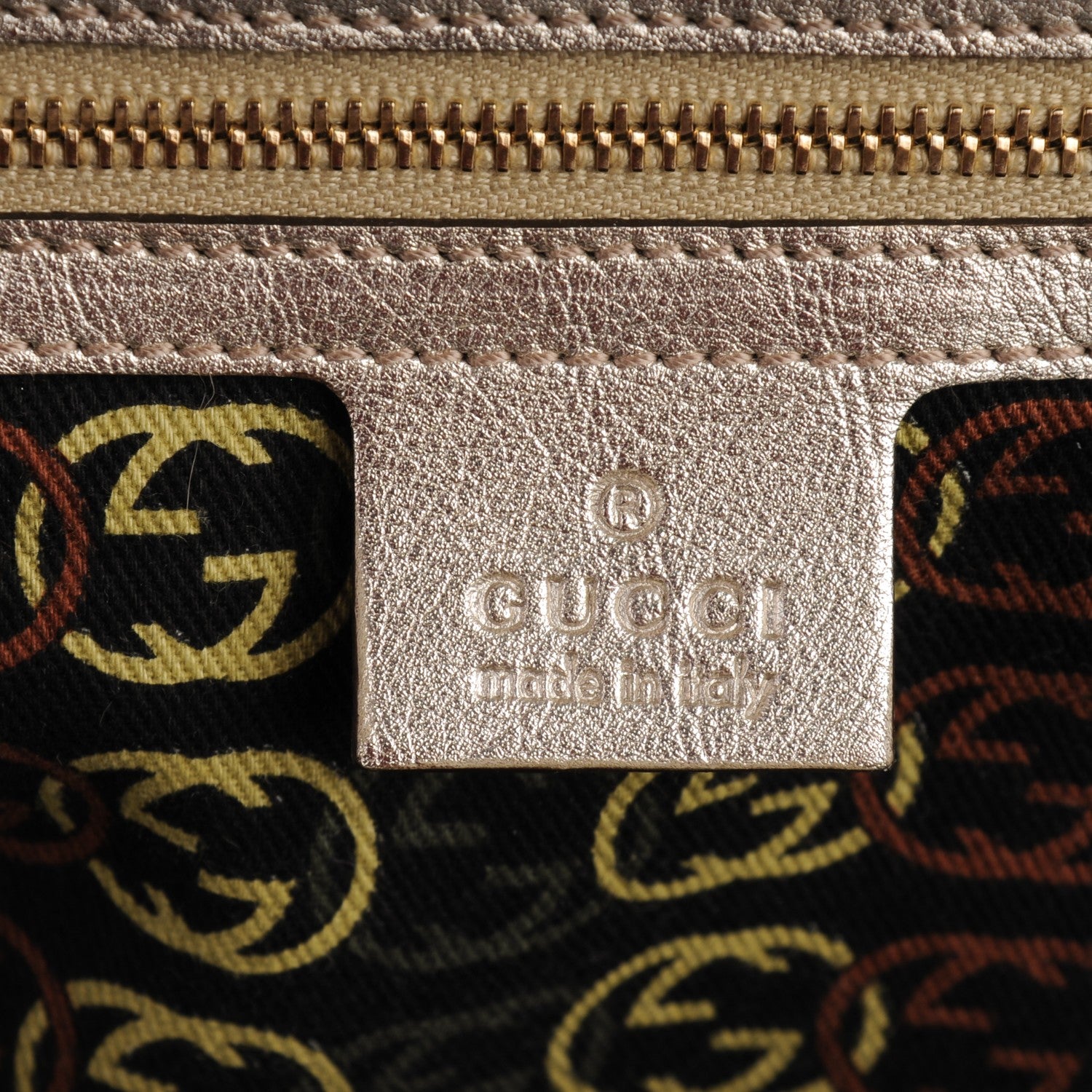 Gucci Metallic Calfskin Medium Britt Boston Gold 6 of 8
