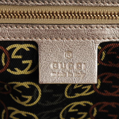 Gucci Metallic Calfskin Medium Britt Boston Gold 6 of 8