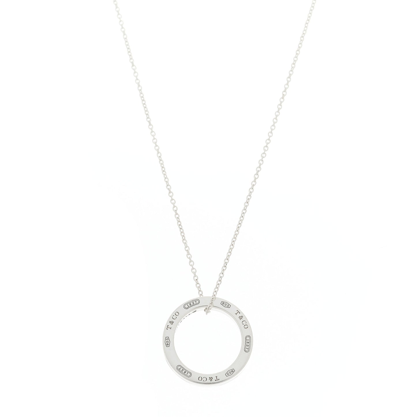 Sterling Silver 1837 Circle Pendant Necklace
