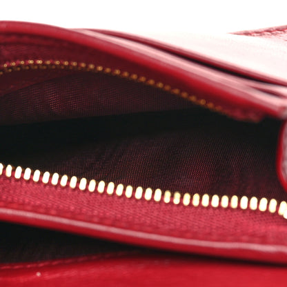 Christian Dior Patent Cannage Mini Lady Dior Wallet Cherry Red 6 of 12