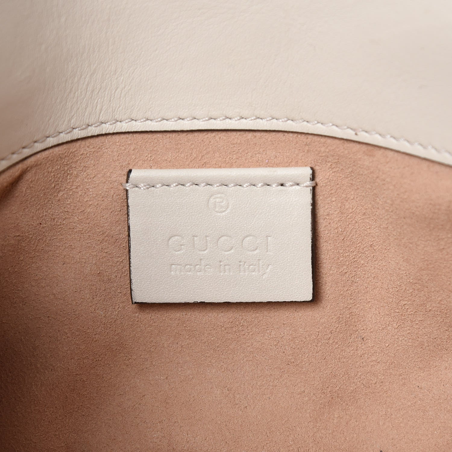 Gucci Calfskin Matelasse Super Mini GG Marmont Shoulder Bag White 6 of 13