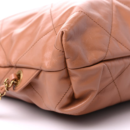 Chanel Shiny Calfskin Quilted Chanel 22 Backpack Camel 7 of 8