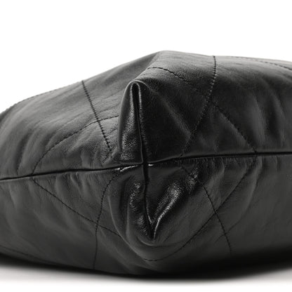 Chanel Shiny Calfskin Quilted Small Chanel 22 Black 10 of 11