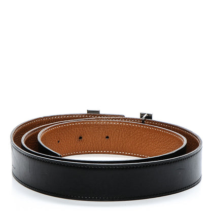 Hermes Box Togo 32mm Quizz H Belt 95 Black Gold 3 of 12