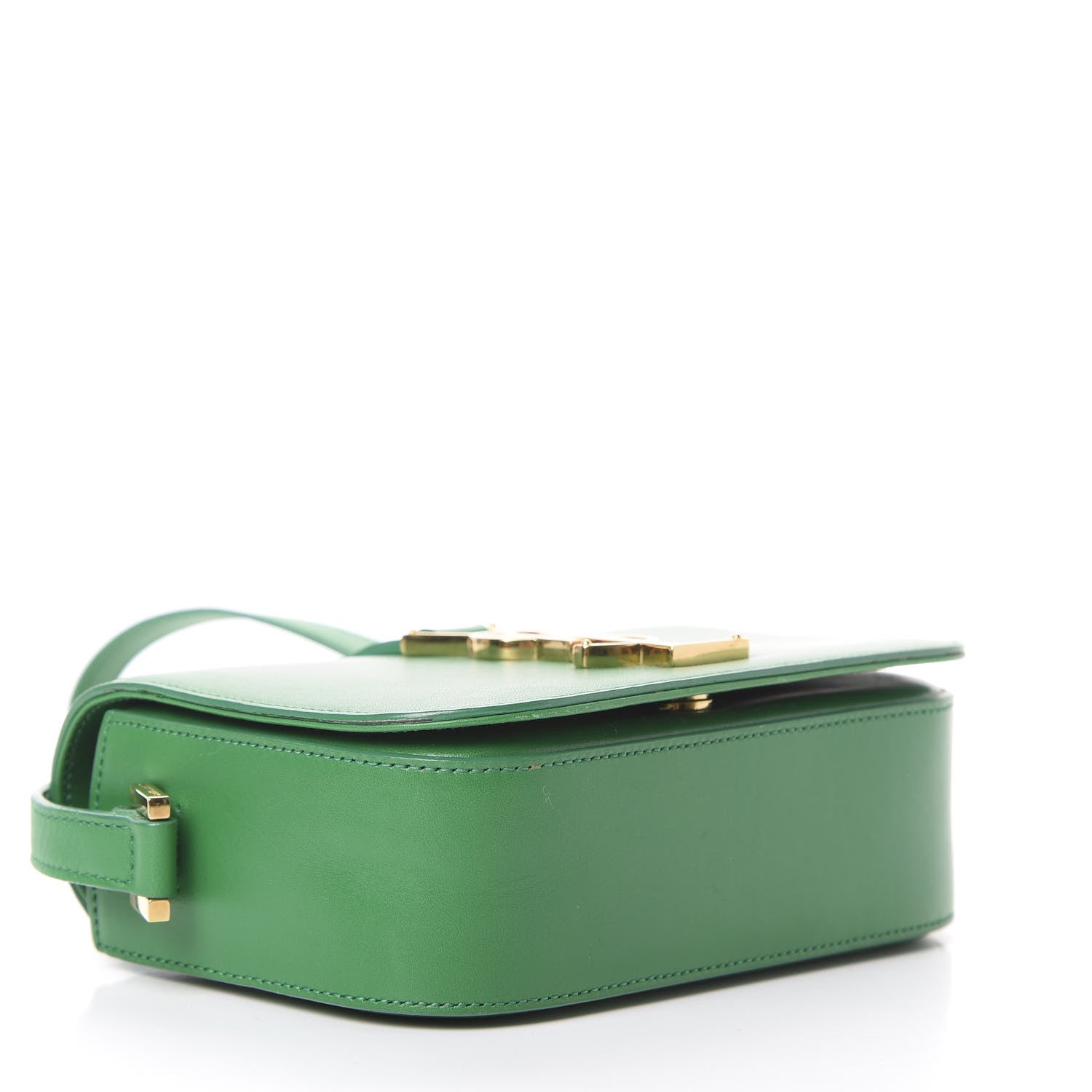 Saint Laurent Smooth Calfskin Small Monogram Université Shoulder Bag Green 3 of 21