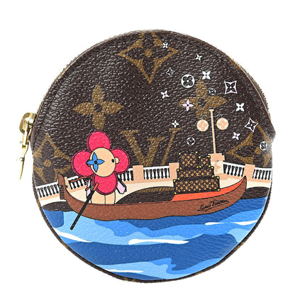 Louis Vuitton Monogram 2019 Christmas Animation Round Coin Purse Blue 1 of 7