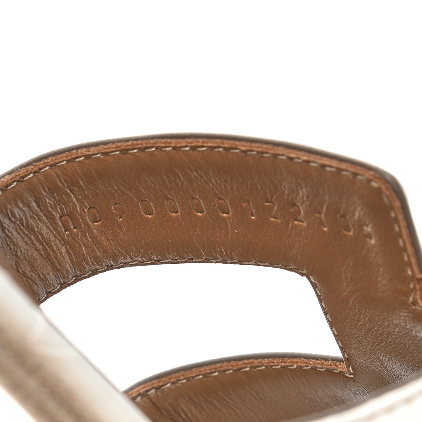 Matte Niloticus Crocodile Himalaya Oran Sandals 36 Blanc