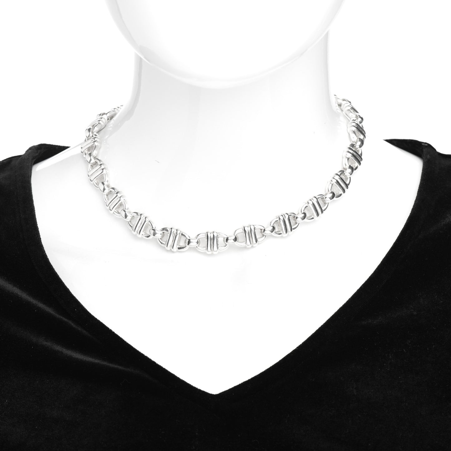 Sterling Silver Double Chaine D'Ancre Necklace