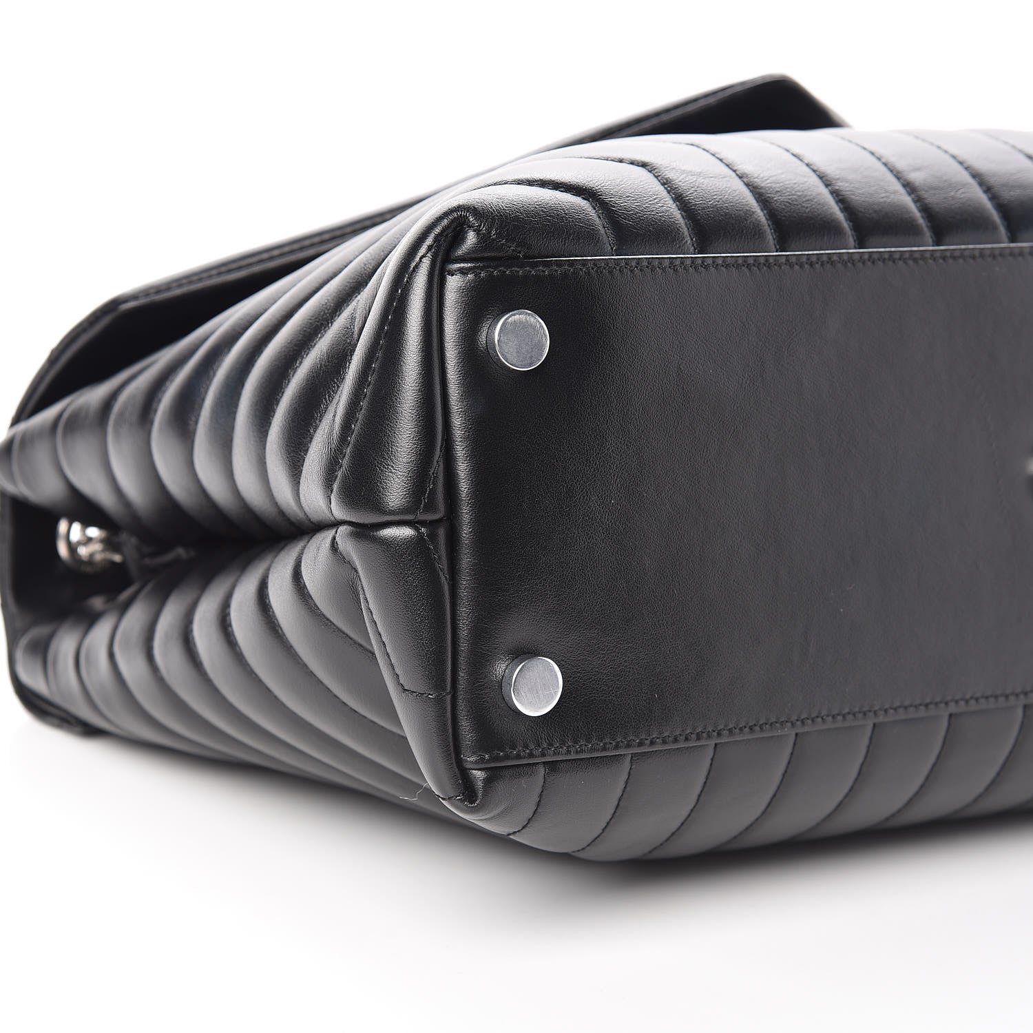 Saint Laurent Calfskin Y Quilted Monogram Large Loulou Chain Satchel Black 11 of 12
