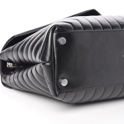 Saint Laurent Calfskin Y Quilted Monogram Large Loulou Chain Satchel Black 11 of 12