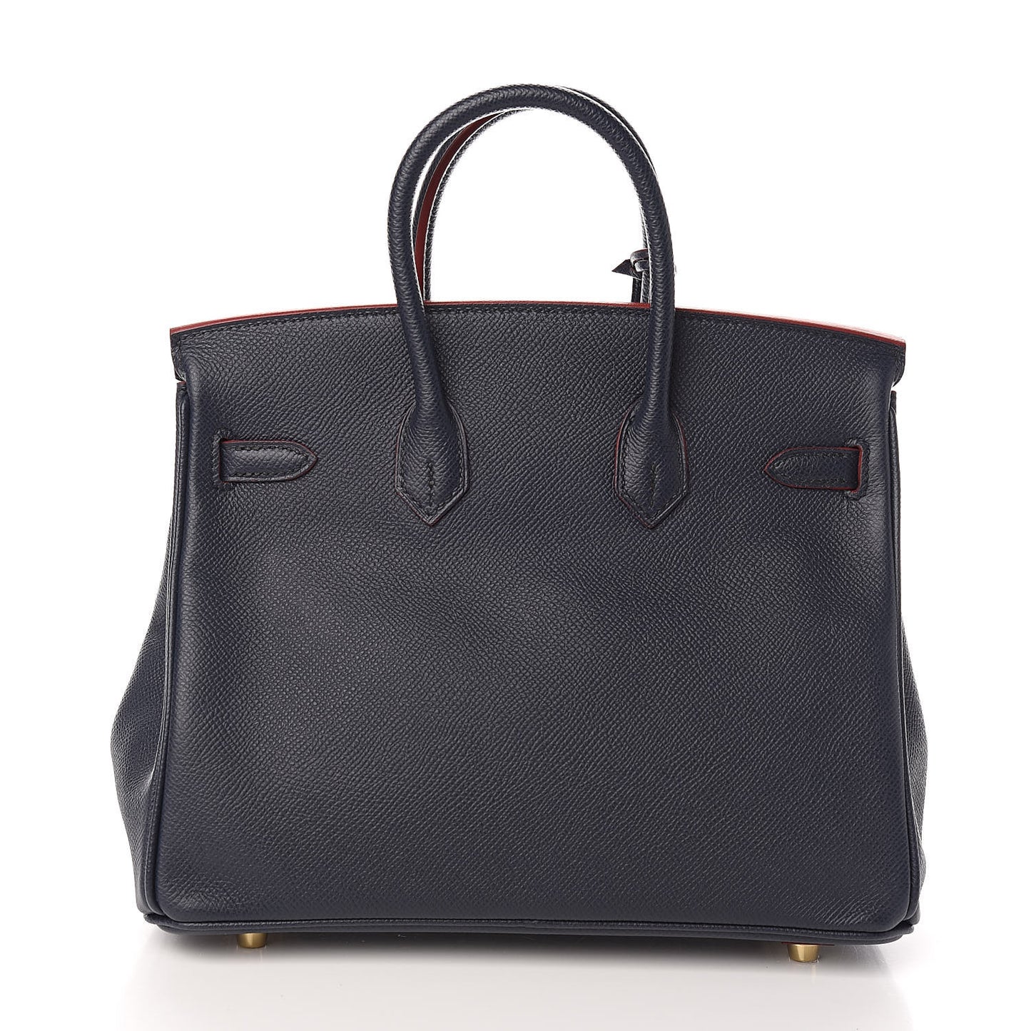 Epsom Contour Birkin 25 Bleu Indigo Rouge H