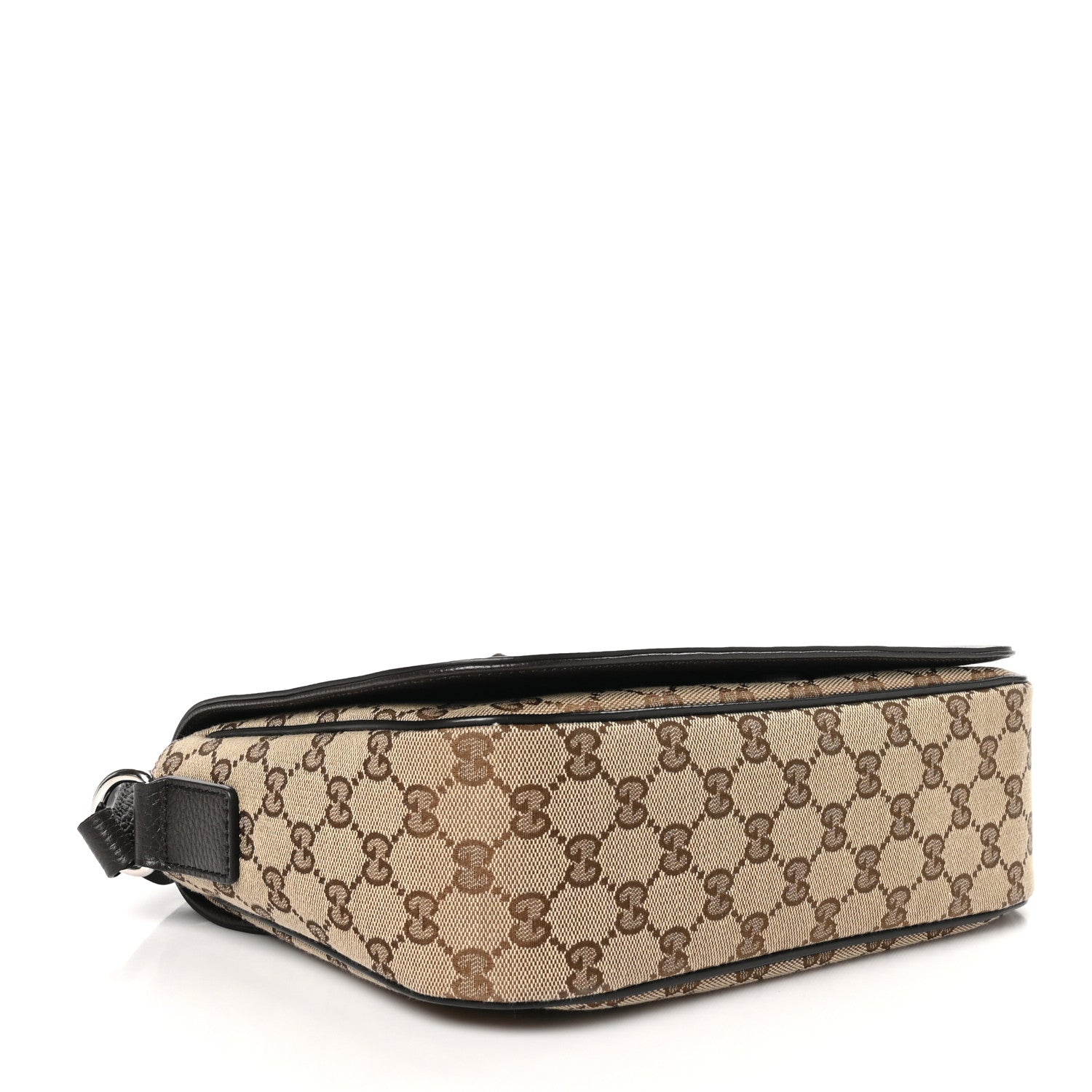 Gucci Monogram Flap Messenger Bag Beige Dark Brown 4 of 10