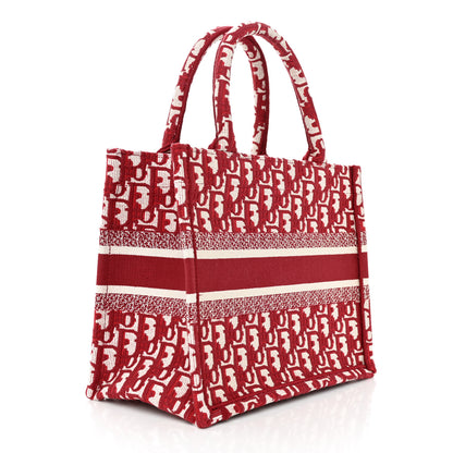 Christian Dior Oblique Small Book Tote Burgundy Multicolor 3 of 10
