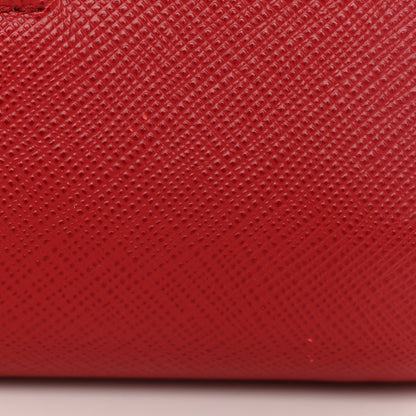 Prada Saffiano Metal Medium Wallet Rosso 9 of 13