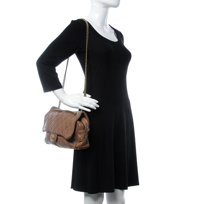 Chanel Crumpled Caviar Quilted Large Shiva Flap Brown 2 of 7