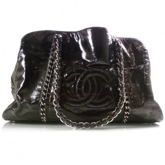 Chanel Patent Luxury Ligne Large Tote Black 1 of 12