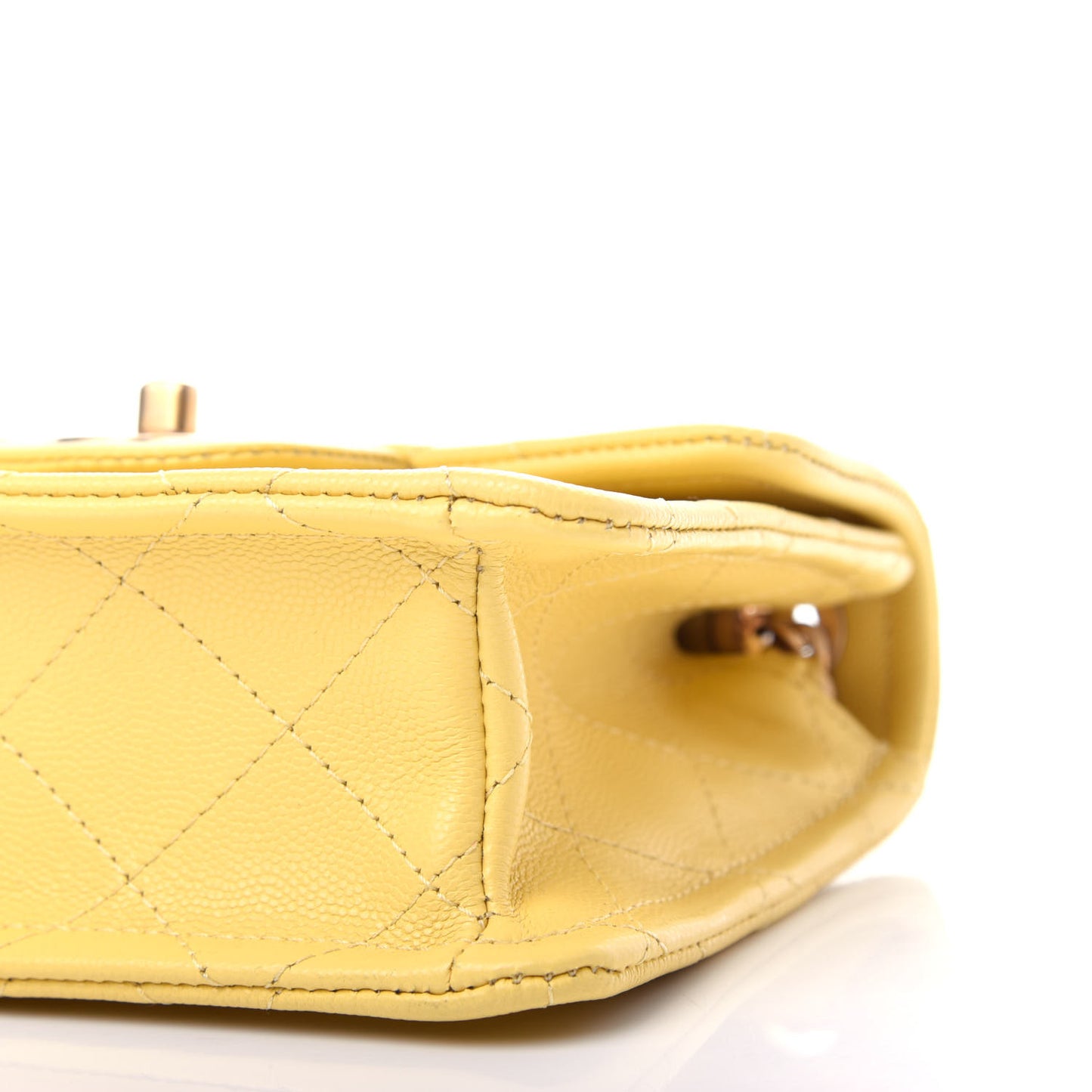 Caviar Quilted Mini Sweet Classic Flap Yellow