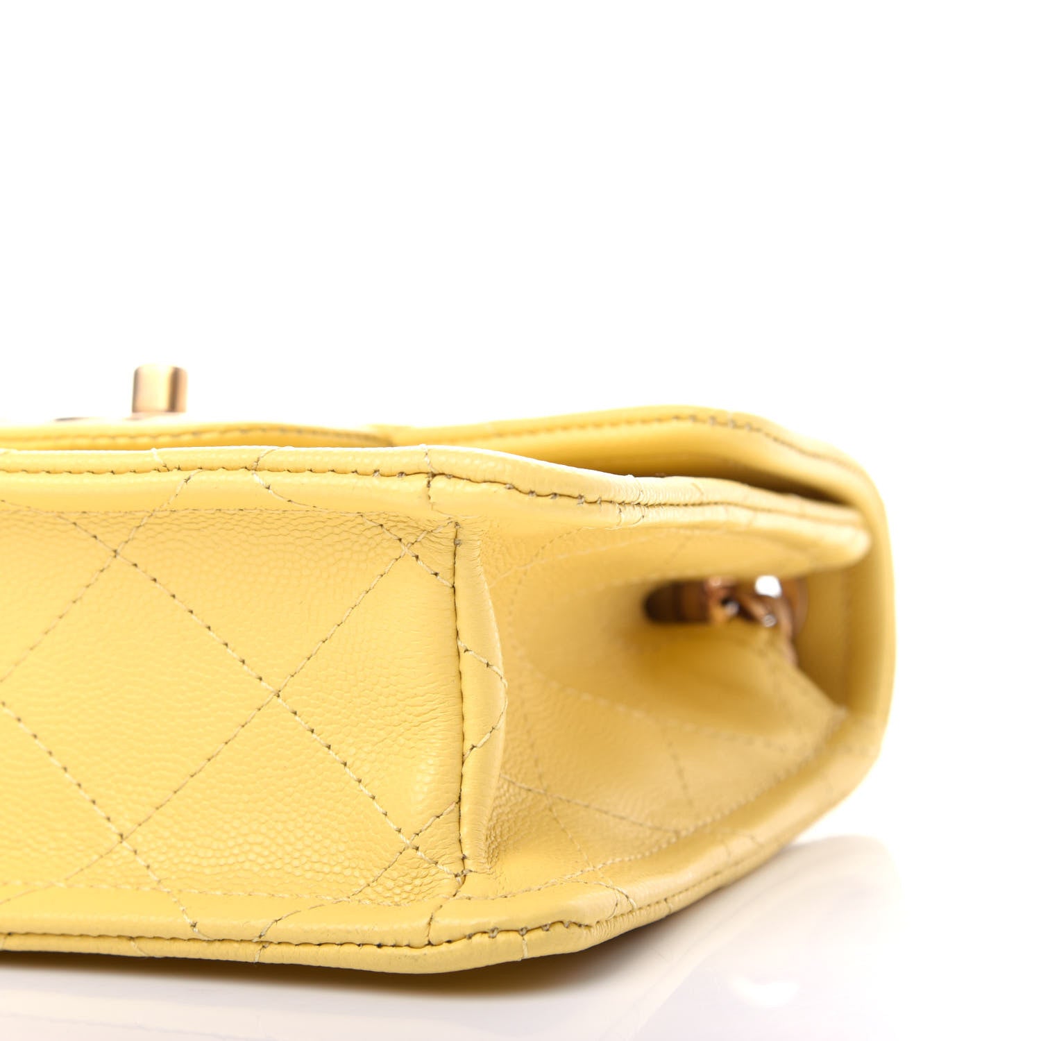 Chanel Caviar Quilted Mini Sweet Classic Flap Yellow 9 of 11