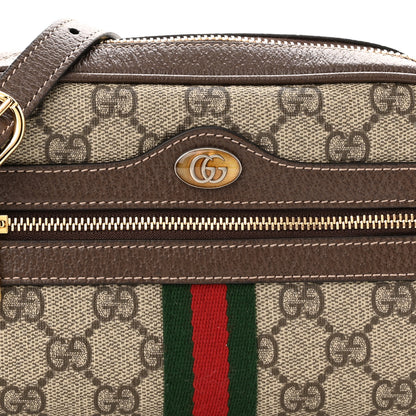 Gucci GG Supreme Monogram Web Mini Ophidia Shoulder Bag Brown 8 of 10
