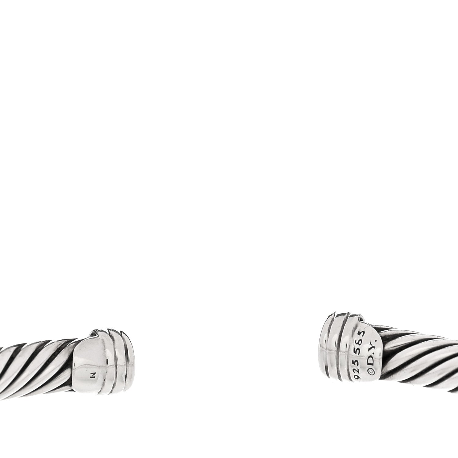 David Yurman Sterling Silver 14K Yellow Gold 5mm X Station Cable Bracelet 3 of 3