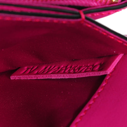 Valentino Garavani Vitello Rockstud Chain Flap Crossbody Bag Fuxia 7 of 8