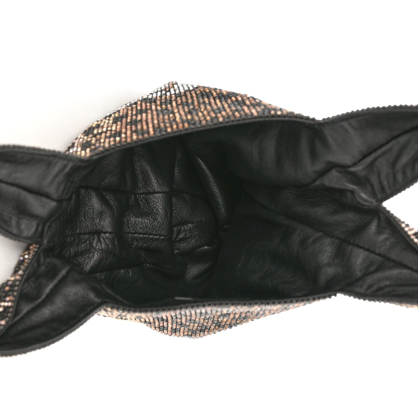 Crystal Leopard Mini Wanglock Shopper Black Brown