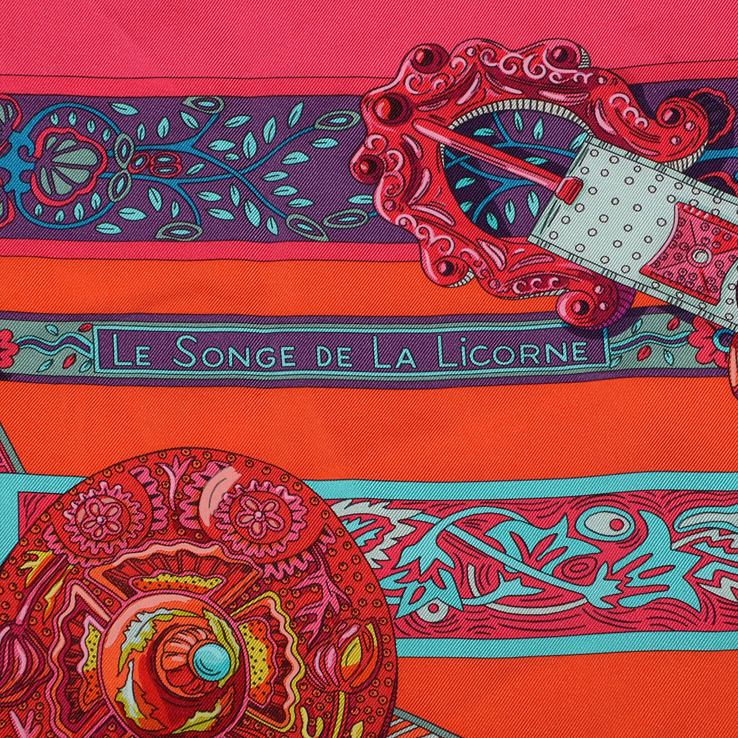 Hermes Silk Le Songe De La Licorne Scarf 90 4 of 6
