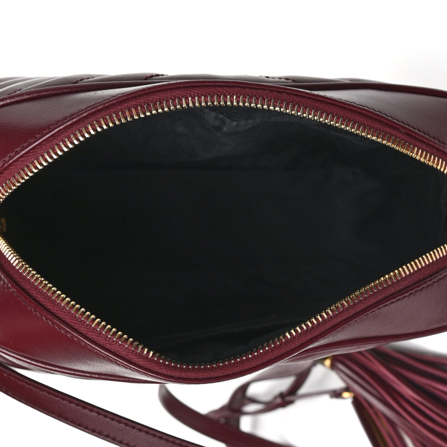 Calfskin Matelasse Monogram Lou Camera Bag Dark Legion Red