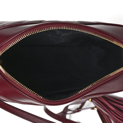 Saint Laurent Calfskin Matelasse Monogram Lou Camera Bag Dark Legion Red 6 of 10