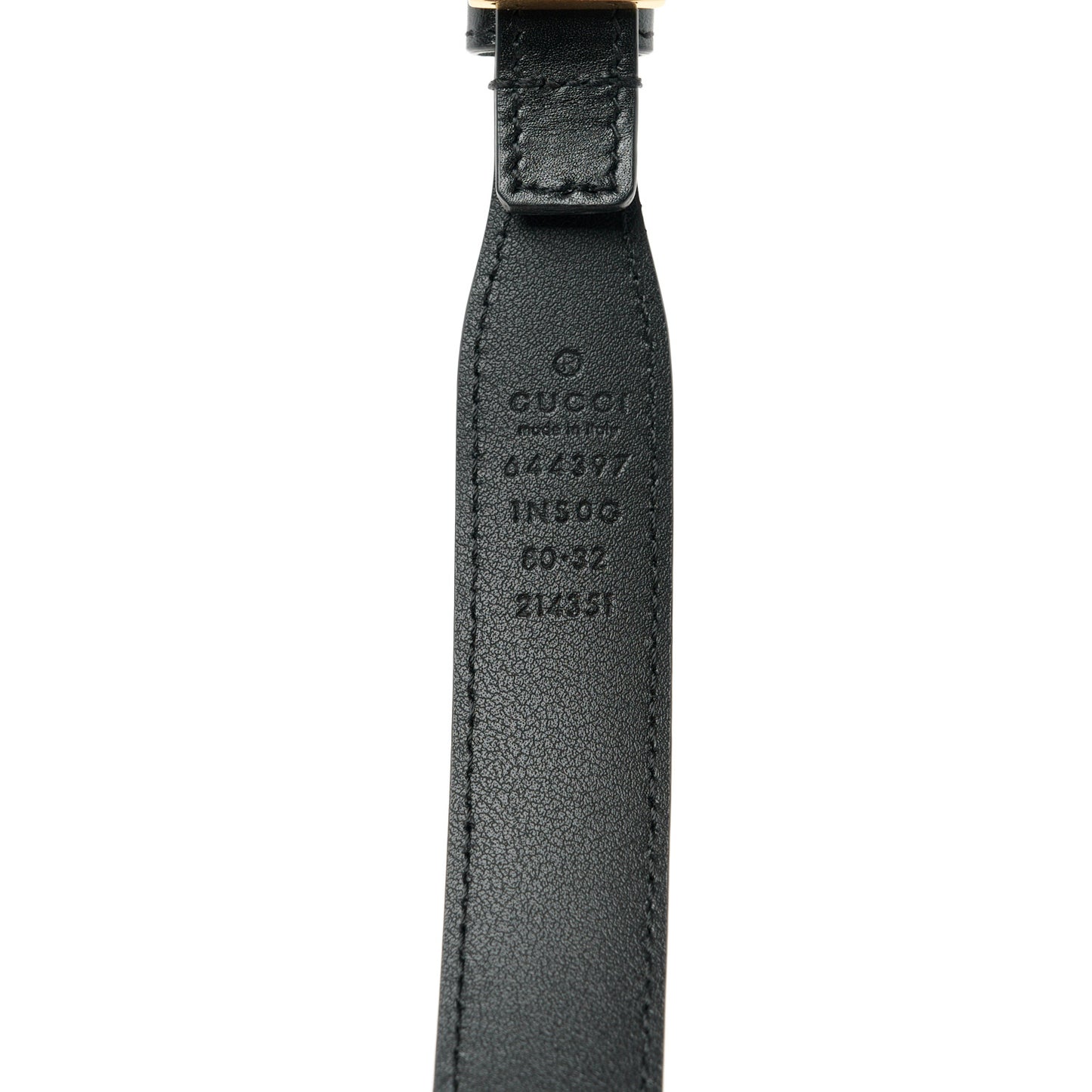 Efesto Leather Womens Horsebit 15/23mm Belt 80 32 Black