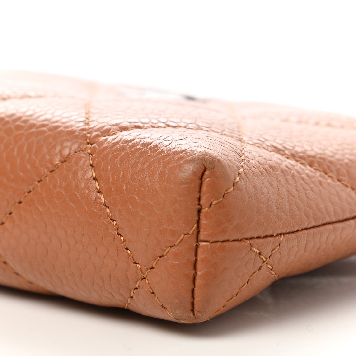 Chanel Caviar Quilted Key Holder Case Light Brown 9 of 9