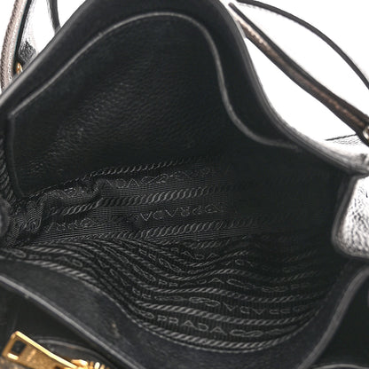 Prada Vitello Daino Flap Crossbody Black 5 of 10