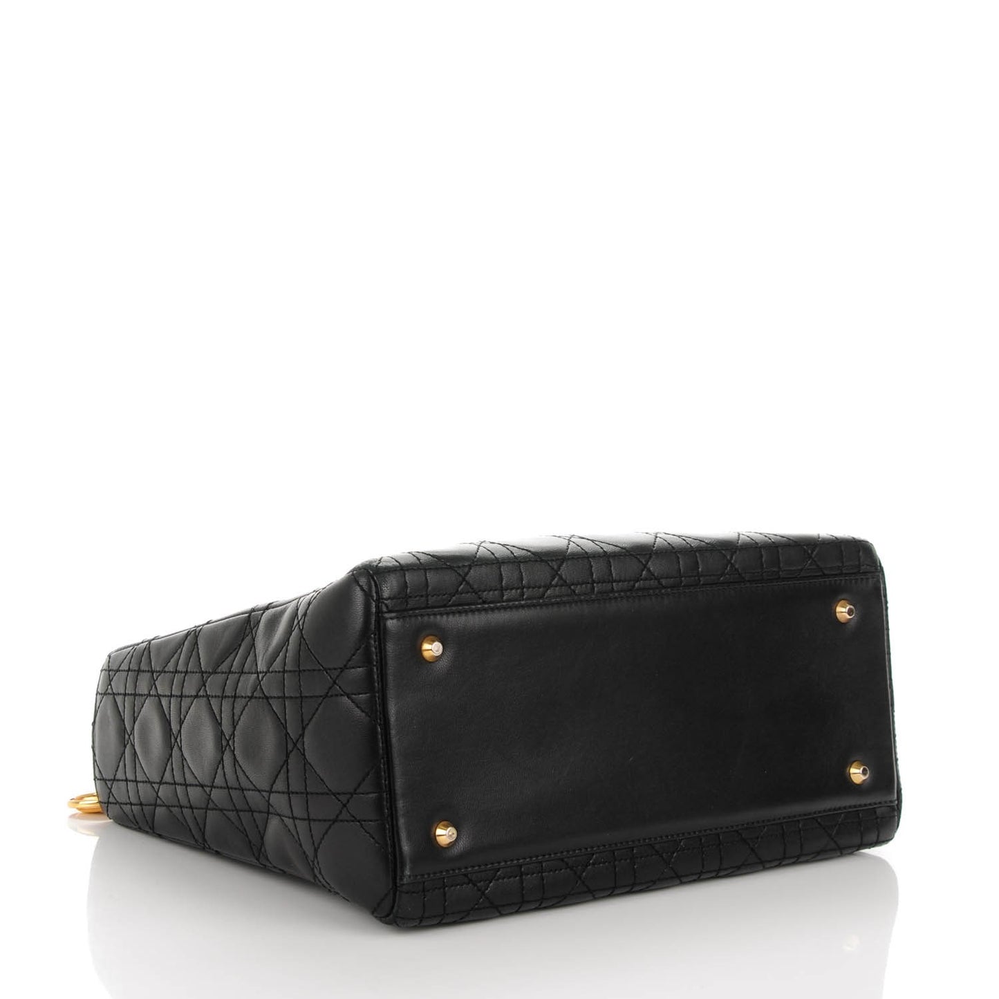 Lambskin Cannage Medium Lady Dior Black