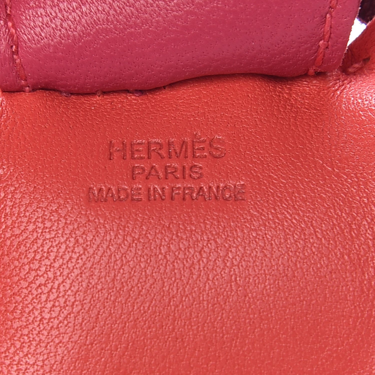 Hermes Milo Lambskin Grigri Rodeo Horse Bag Charm MM Rose Jaipur Shocking Rouge H 3 of 4