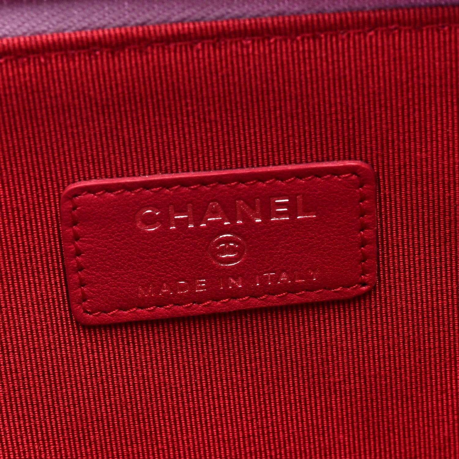 Chanel Iridescent Lambskin Quilted Large Gabrielle Cosmetic Case Light Purple 6 of 7