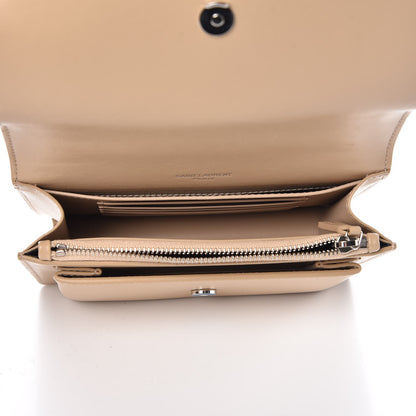 Saint Laurent Calfskin Monogram Sunset Chain Wallet Dark Beige 5 of 6