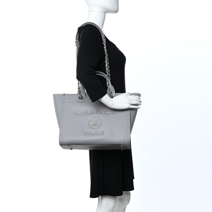 Chanel Caviar Studded Small Deauville Tote Grey 2 of 10