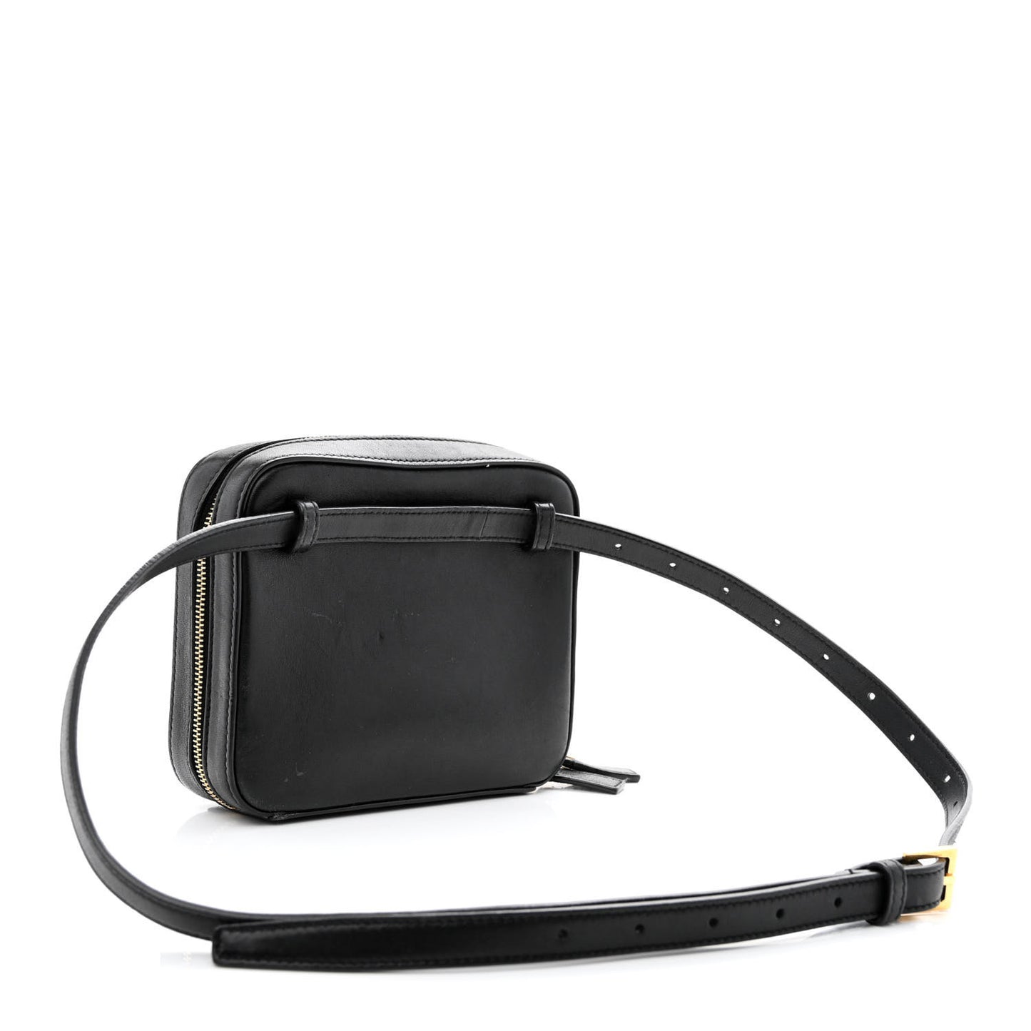 Lambskin Matelasse Vicky Monogram Belt Bag Black