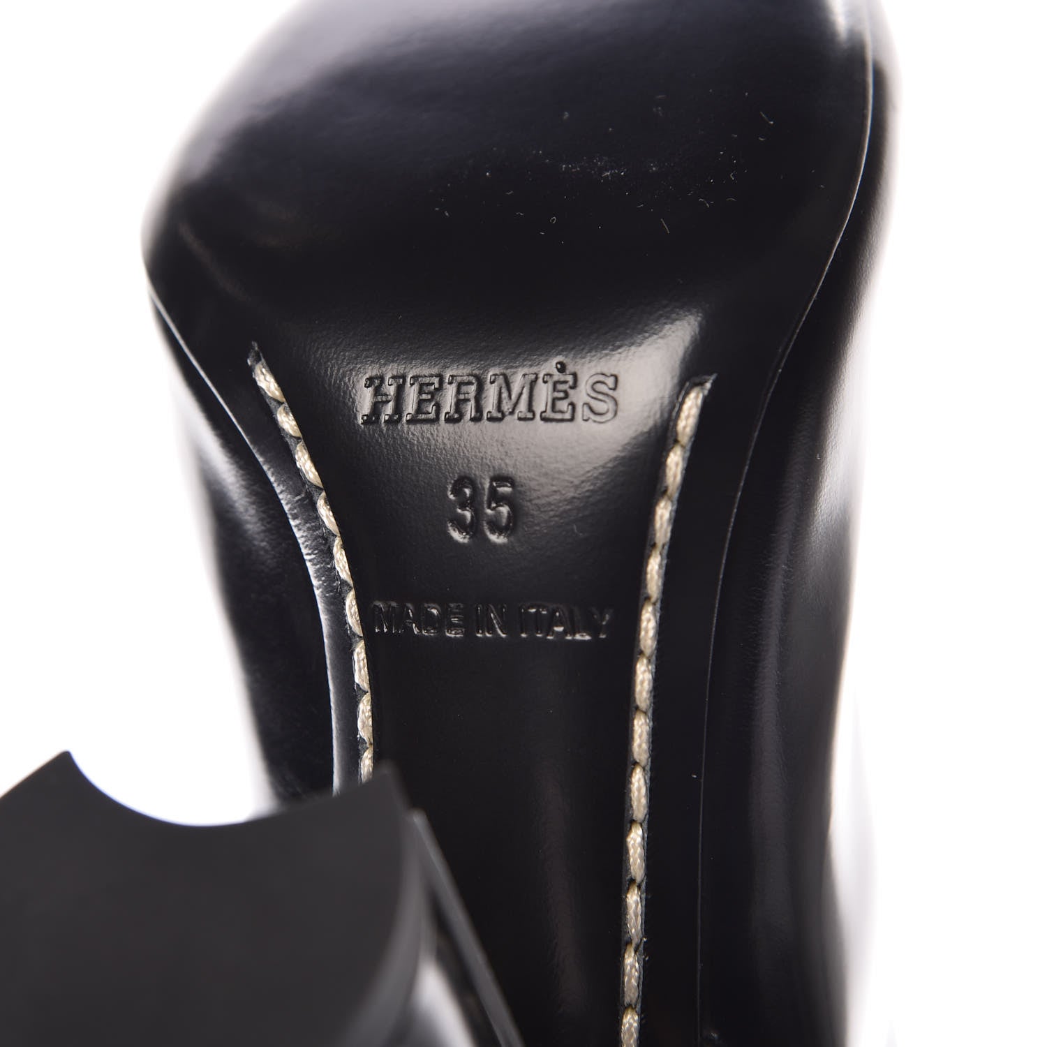 Hermes Tuscan Calfskin New York 105 Ankle Boots 35 Black 6 of 8