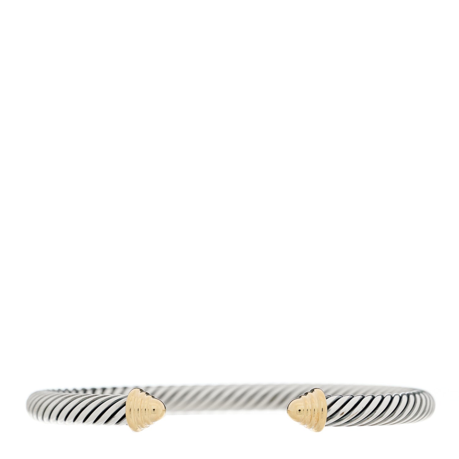 David Yurman Sterling Silver 14K Yellow Gold 5mm Cable Classics Bracelet 1 of 4