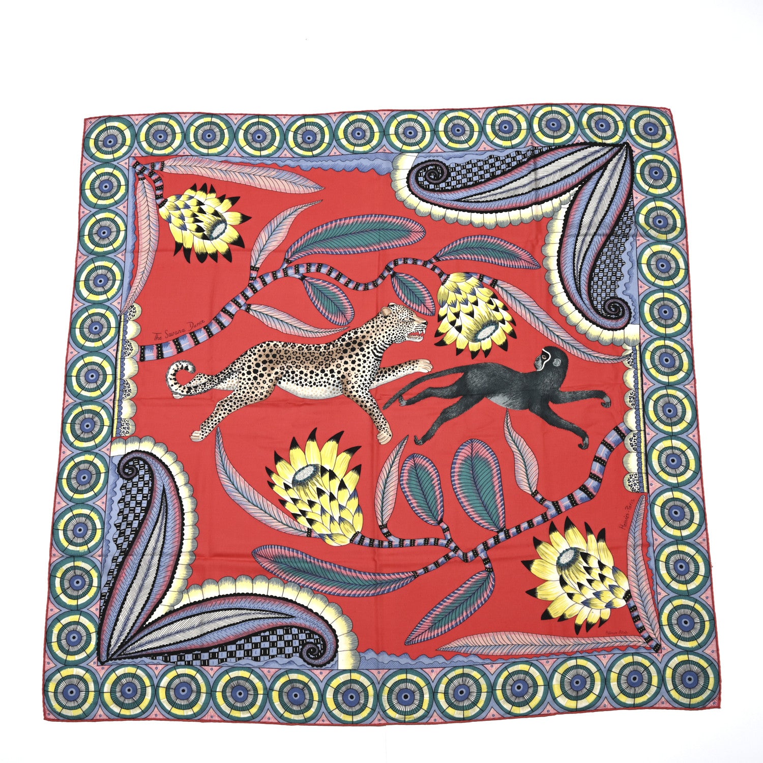 Hermes Cashmere Silk Savana Dance Shawl 140 1 of 8