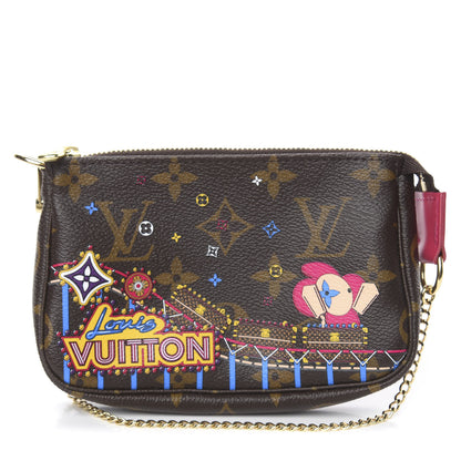 Louis Vuitton Monogram 2020 Christmas Animation Roller Coaster Mini Pochette Accessories Pivoine 1 of 7