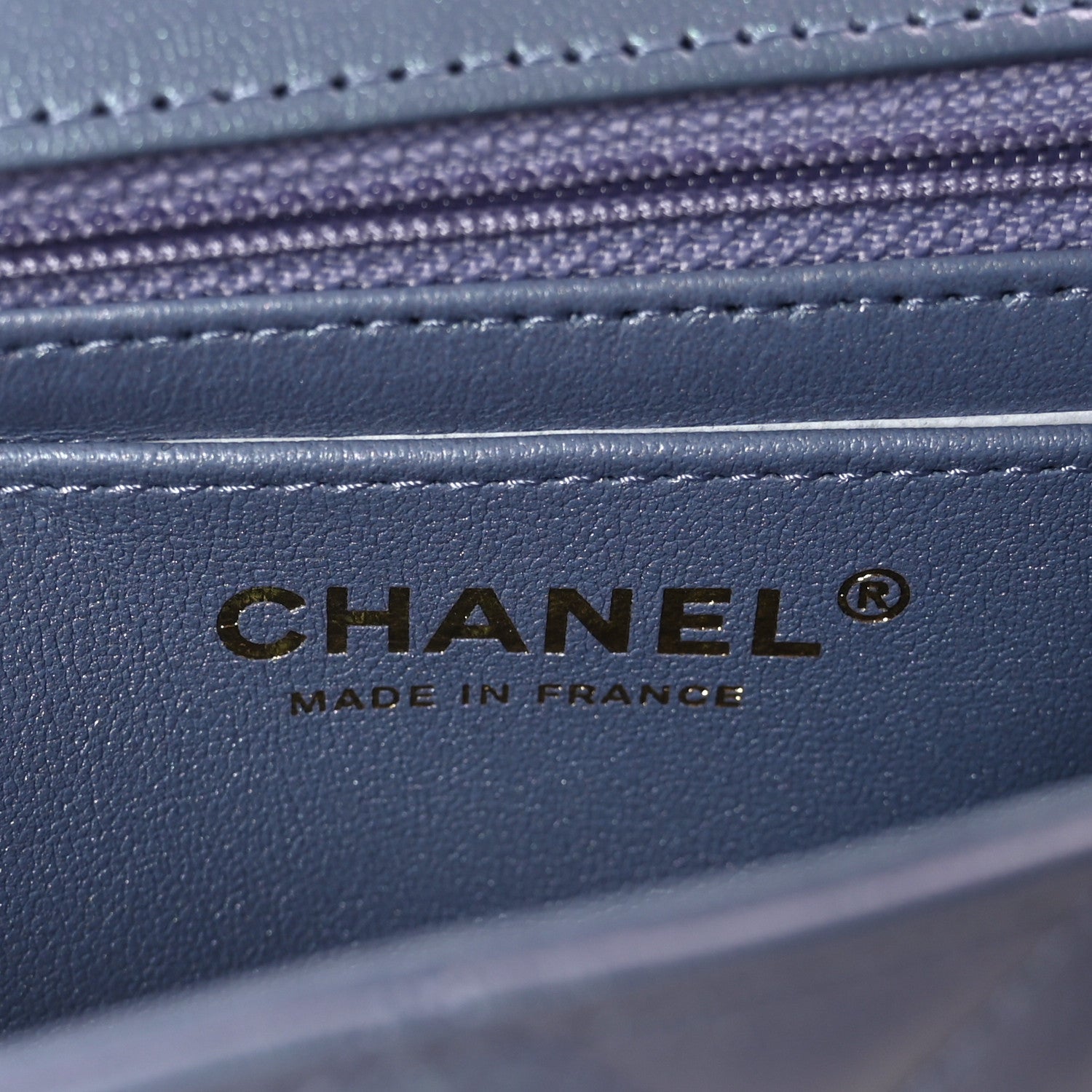 Chanel Iridescent Lambskin Quilted Mini Rectangular Flap Light Purple 5 of 8