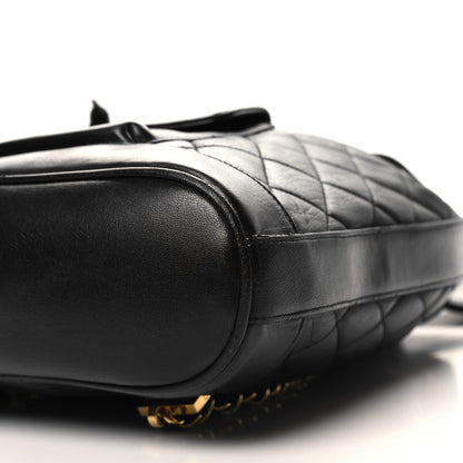 Chanel Lambskin Quilted CC Backpack Black 11 of 15